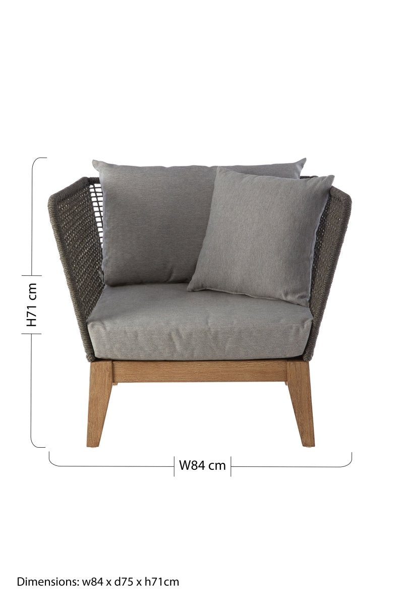 Aurora Grey Armchair - OPULENT co