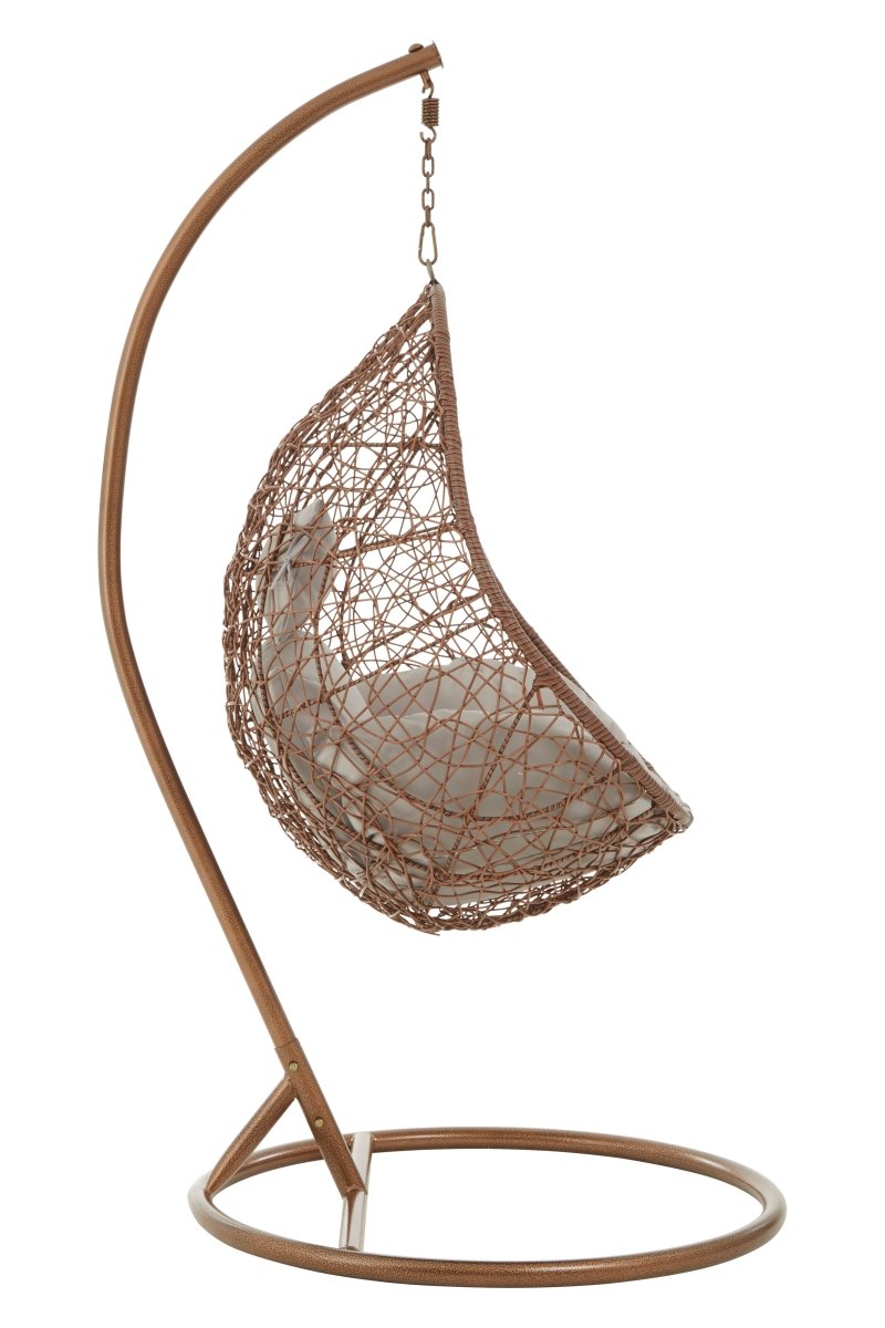 Bali Brown Rattan Hanging Chair - OPULENT co