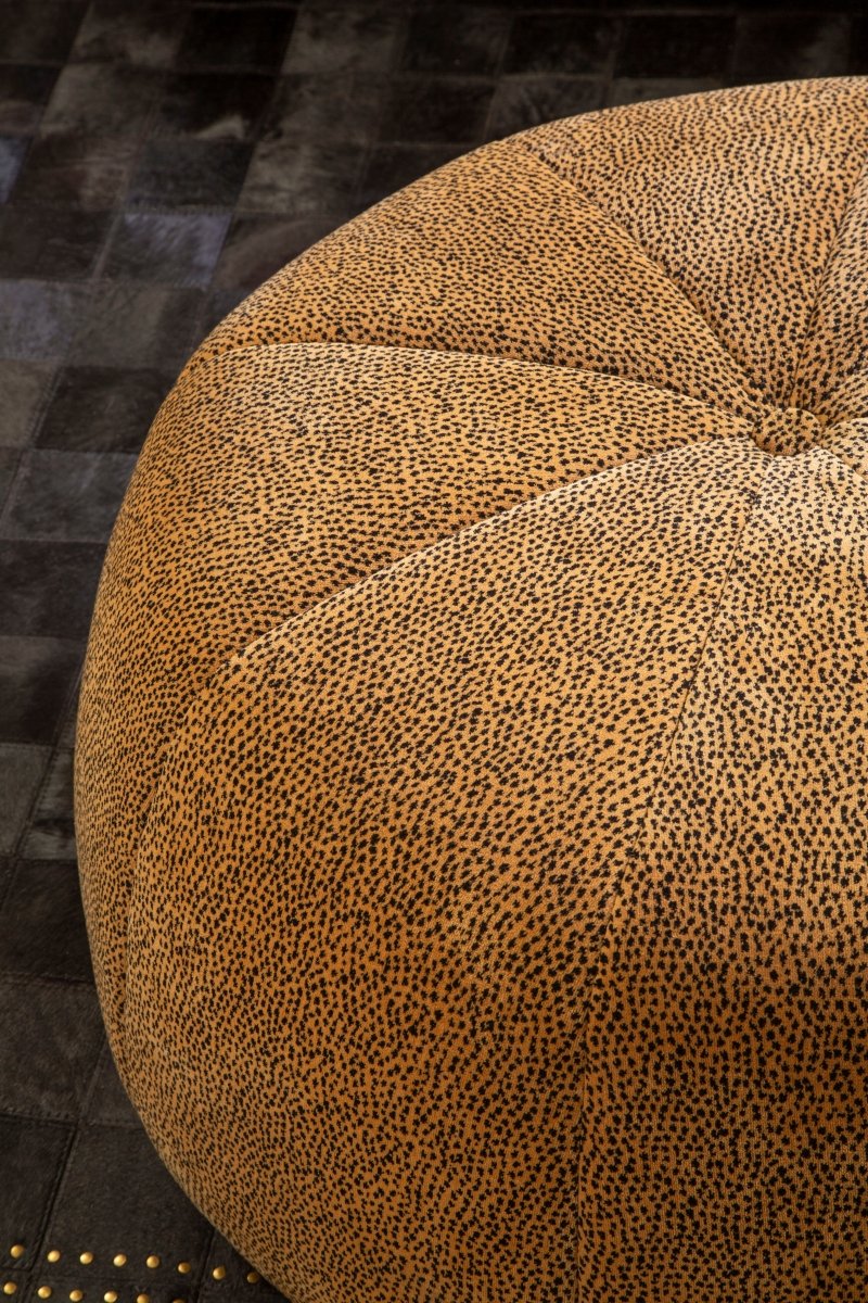 Big Apple Leopard Print Pouffe - OPULENT co