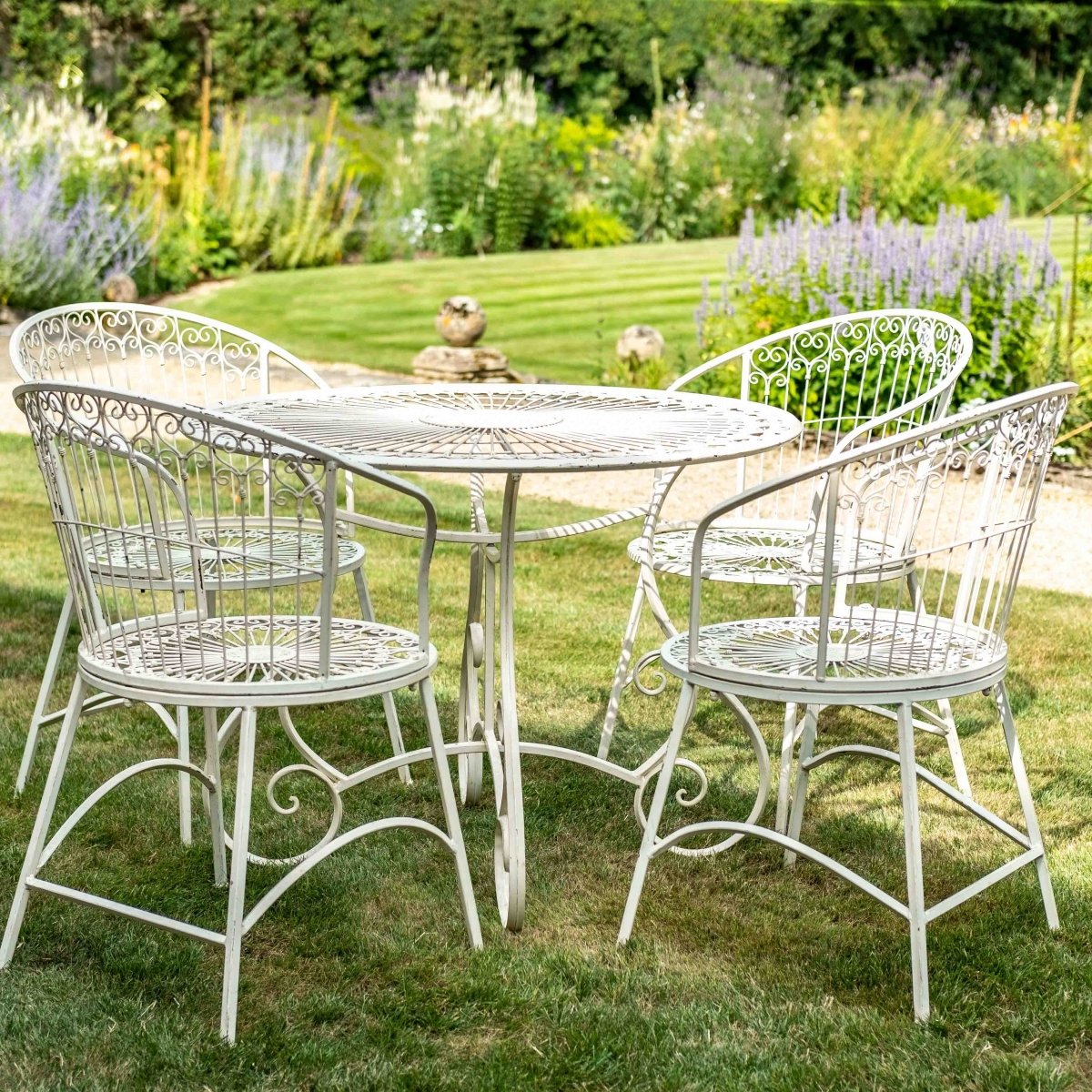 Blaisdon Bistro Set with Glass Top | Table & 4 Chairs - OPULENT co
