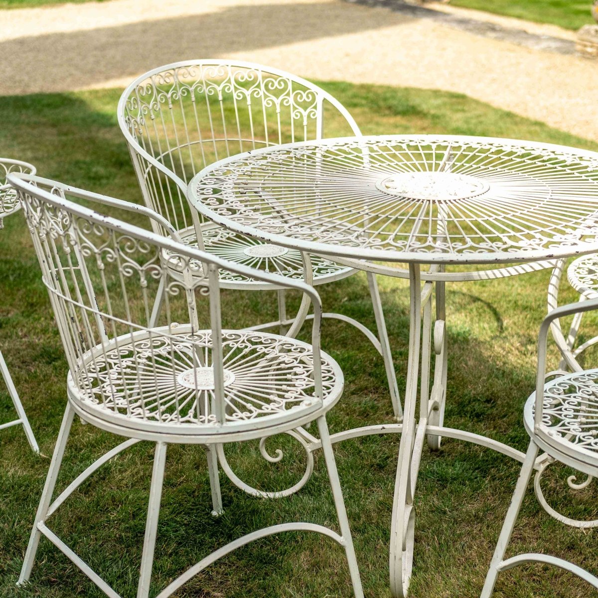 Blaisdon Bistro Table Only with Glass | Cream - OPULENT co