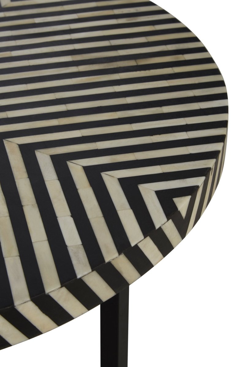Bohemira Bone Inlay Coffee Table With Metal Legs - OPULENT Co