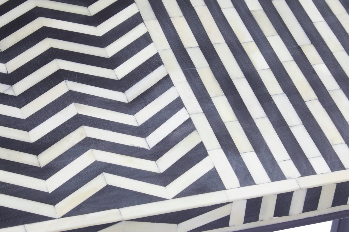 Bohemira Mango Wood With Bone Inlay Console Table - OPULENT Co