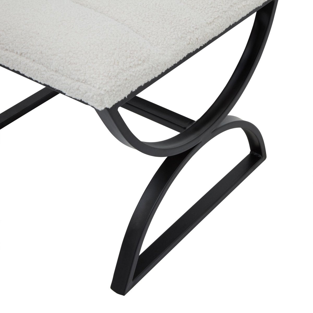Boucle Ribbed Footstool - OPULENT co