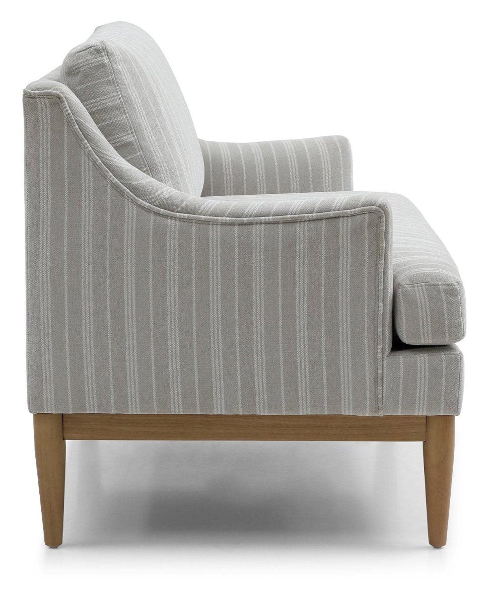 Briar 2 seater 'Loveseat' - Natural Stripe Chenille - OPULENT co