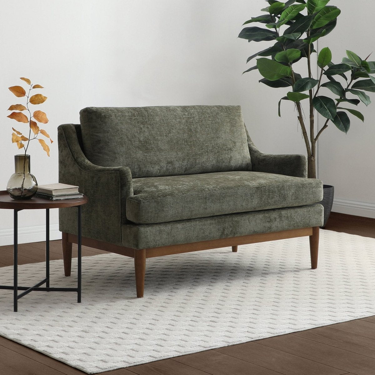 Briar 2 seater 'Loveseat' - Olive Chenille - OPULENT co