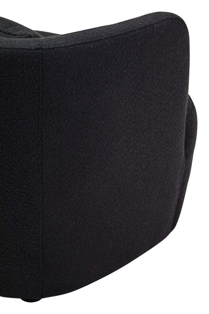 Brugara Textured Black Curved Chair - OPULENT Co