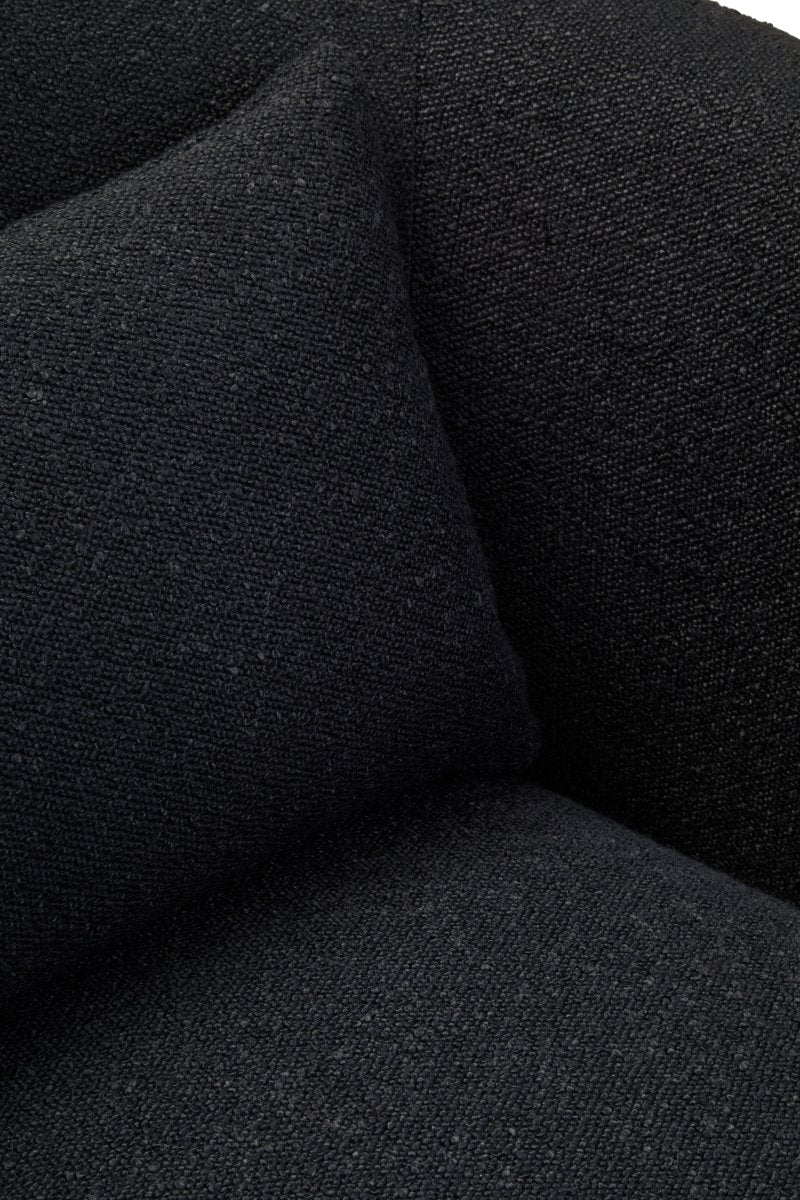 Brugara Textured Black Curved Chair - OPULENT Co