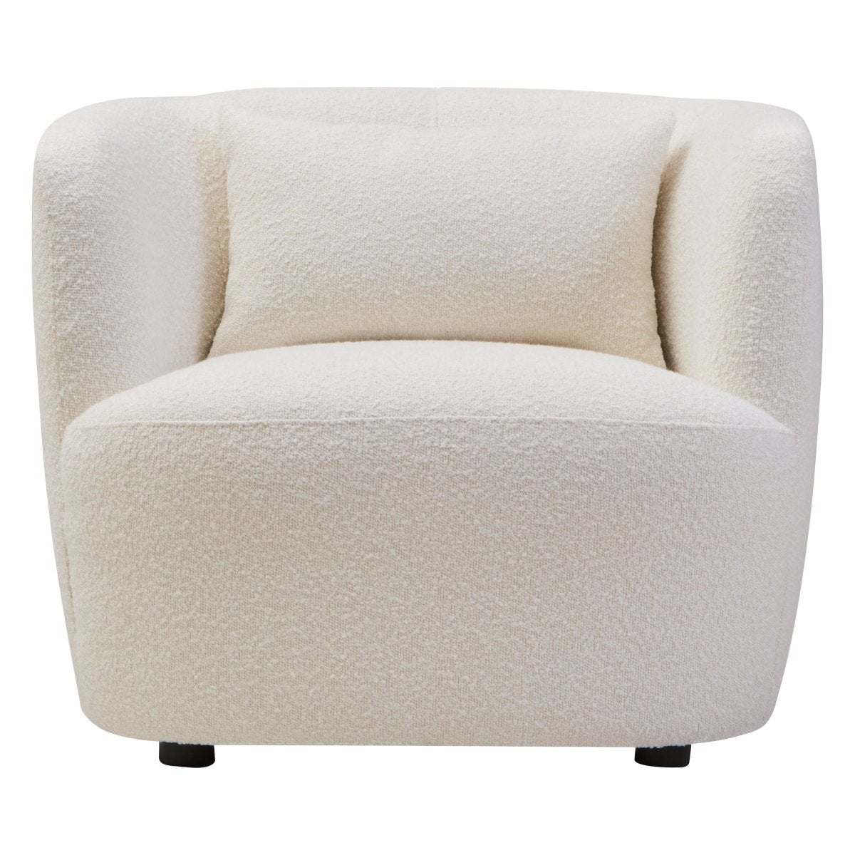 Brugara Textured Cream Curved Chair - OPULENT Co
