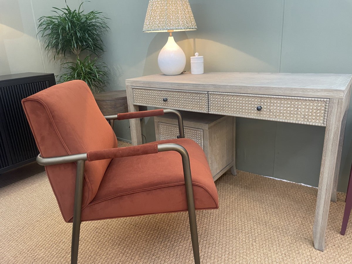 Campden Club Chair - Rust Orange - OPULENT co