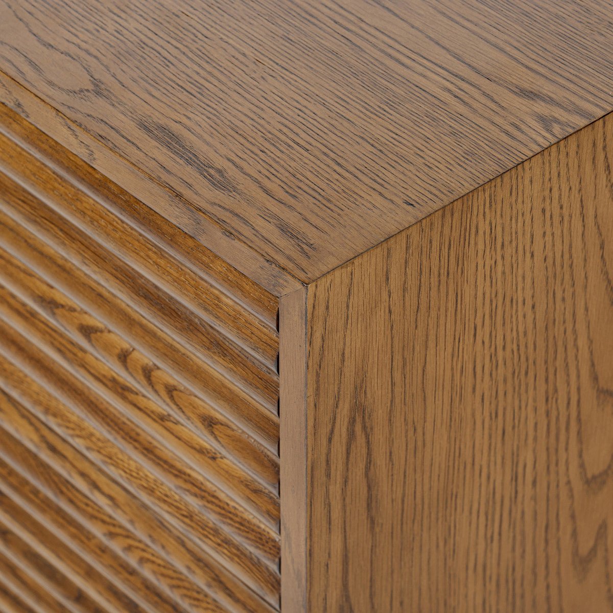 Charlton Ribbed Walnut Bedside - 2 Drawer - OPULENT co