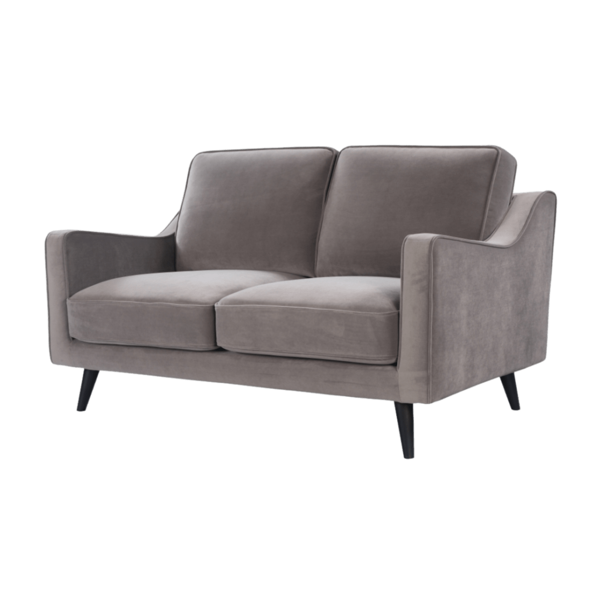 Daffy 2 Seater Sofa - Stone Grey Velvet - OPULENT co