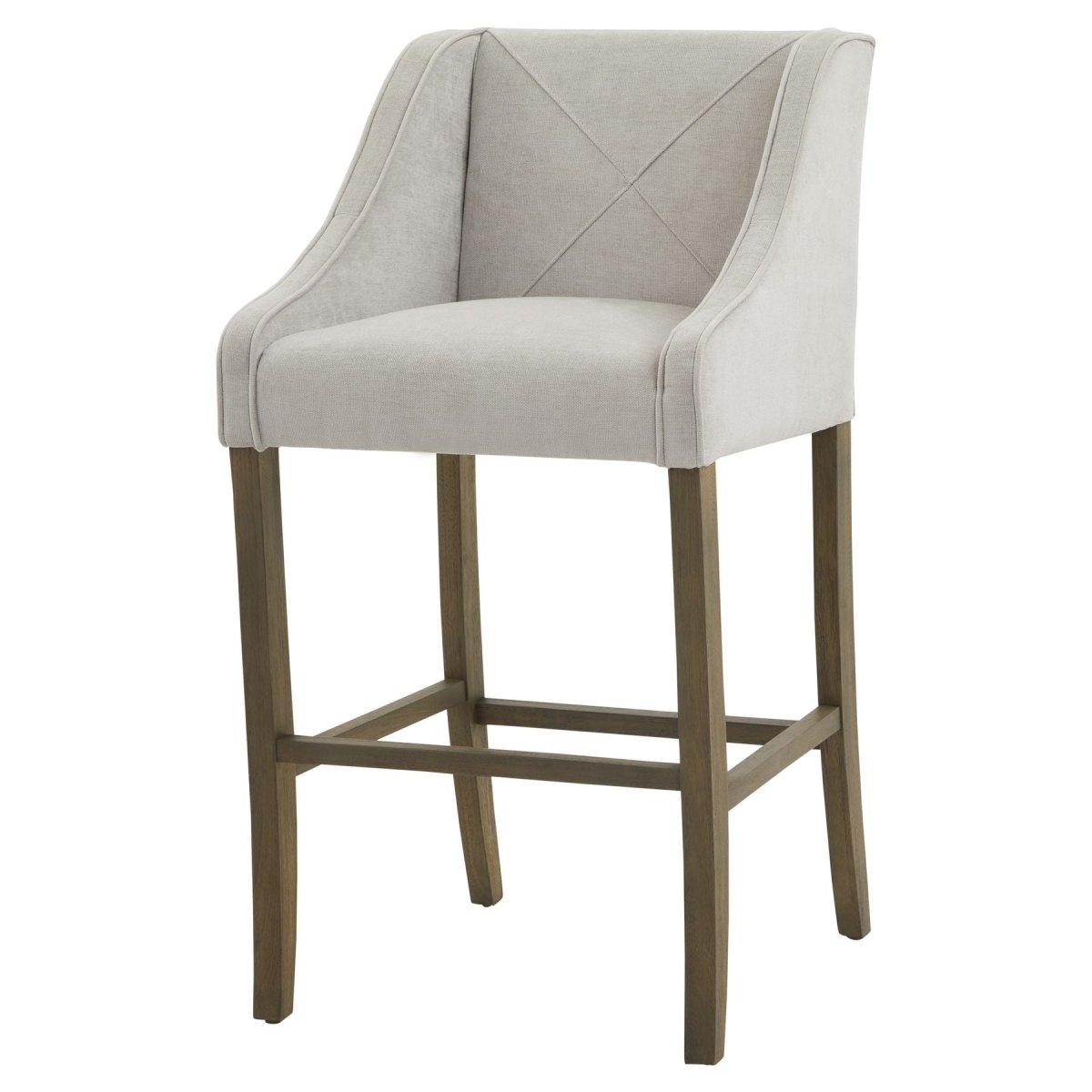 Epsom Grey Barstool - OPULENT co