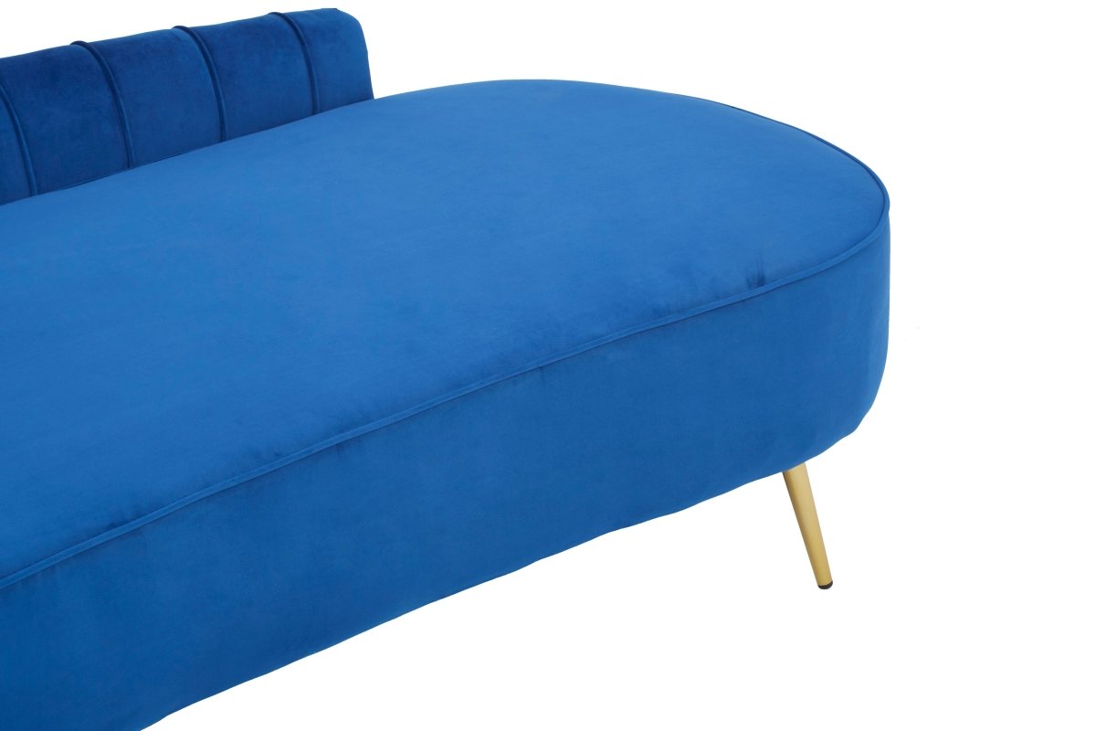 Felicity Midnight Left Arm Velvet Chaise - OPULENT co
