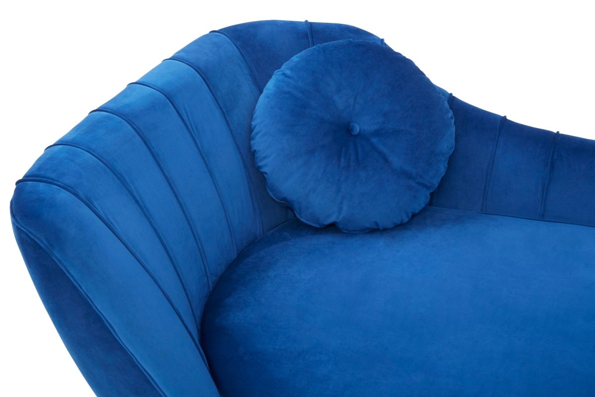 Felicity Midnight Left Arm Velvet Chaise - OPULENT co