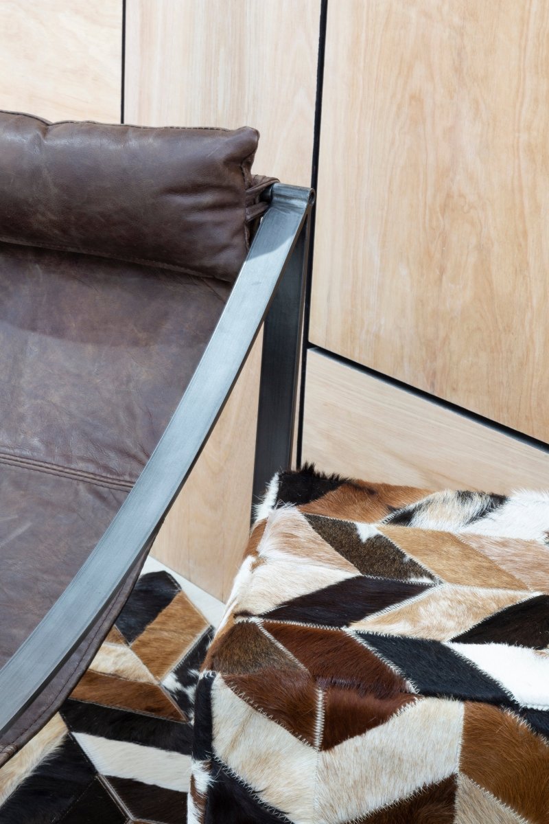 Fern Natural Patchwork Pouffe - OPULENT co