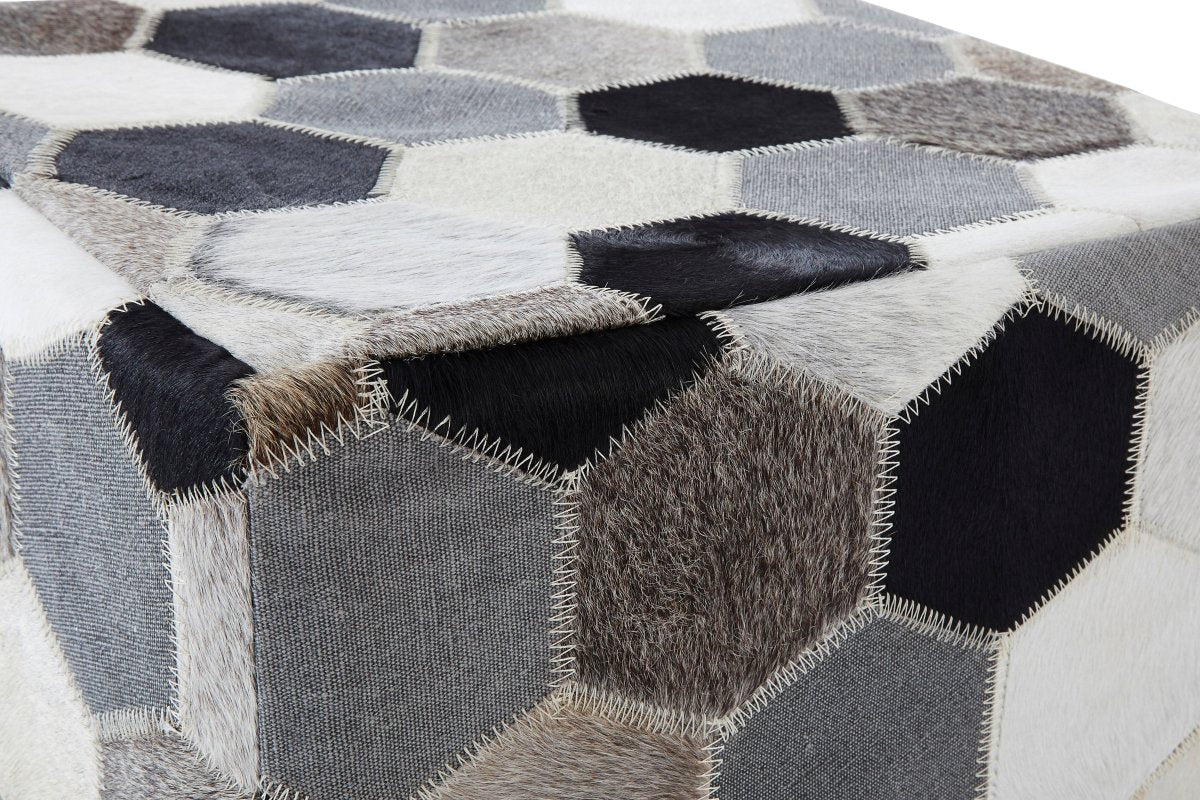 Fern Patchwork Pouffe - OPULENT co