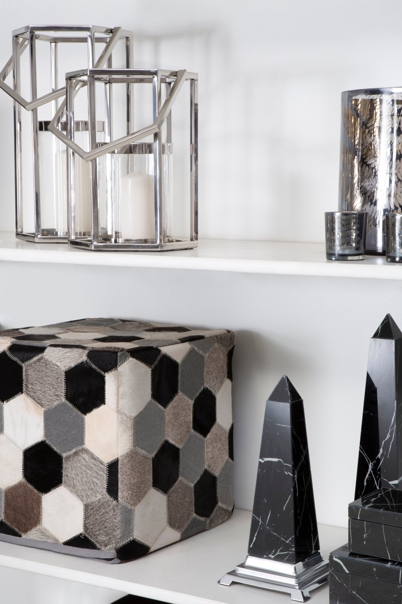 Fern Patchwork Pouffe - OPULENT co