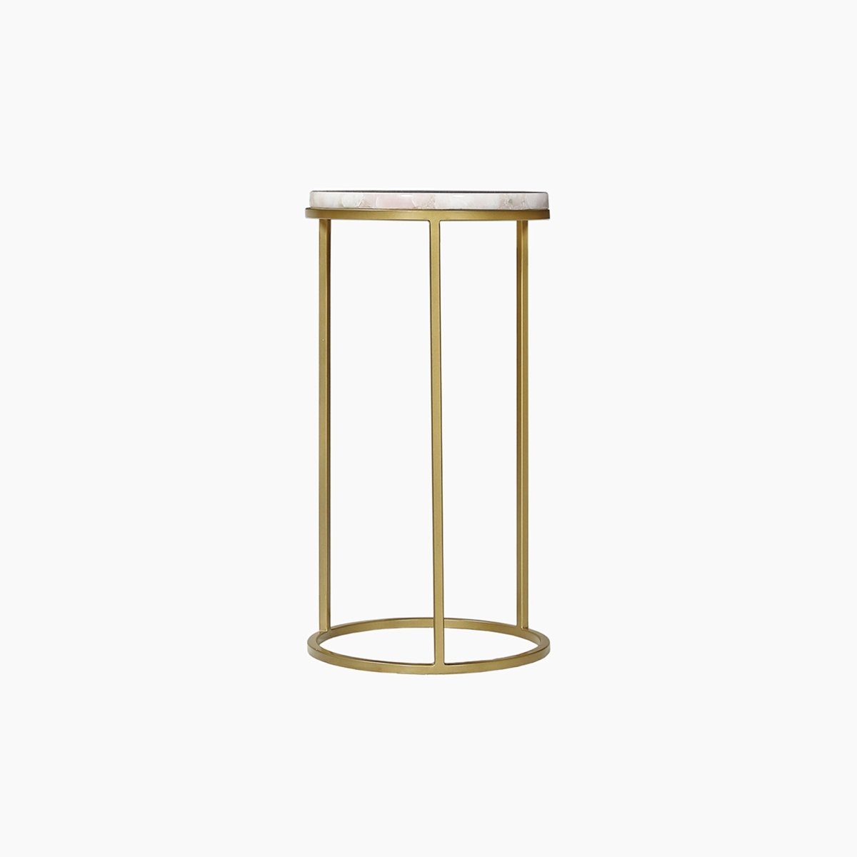 Greta Rose Quartz End Table - OPULENT Co