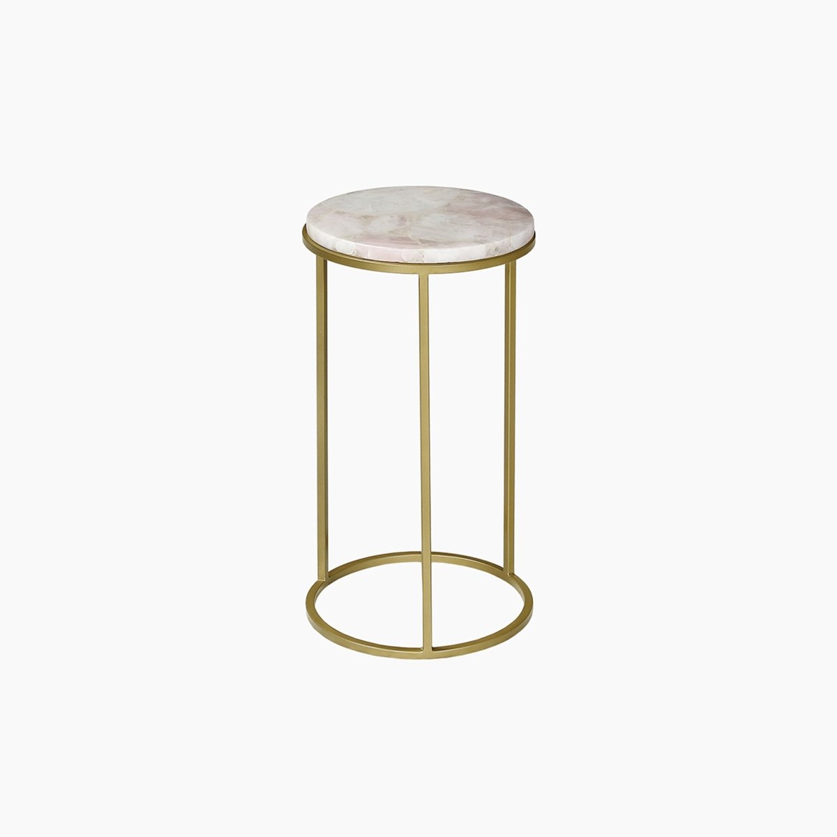 Greta Rose Quartz End Table - OPULENT Co