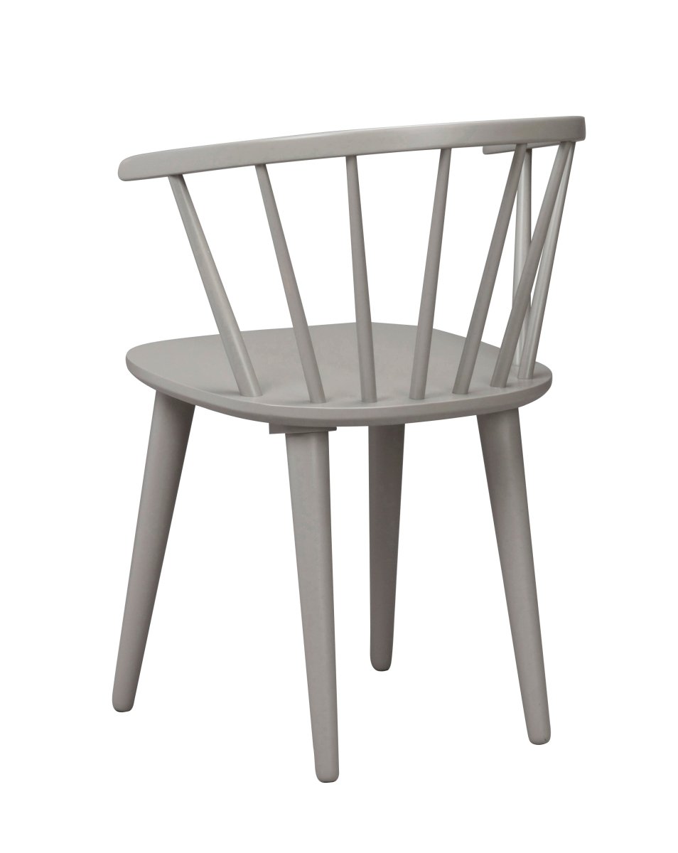 Grey Stick Back Wooden Scandi Carmen Chair - OPULENT Co