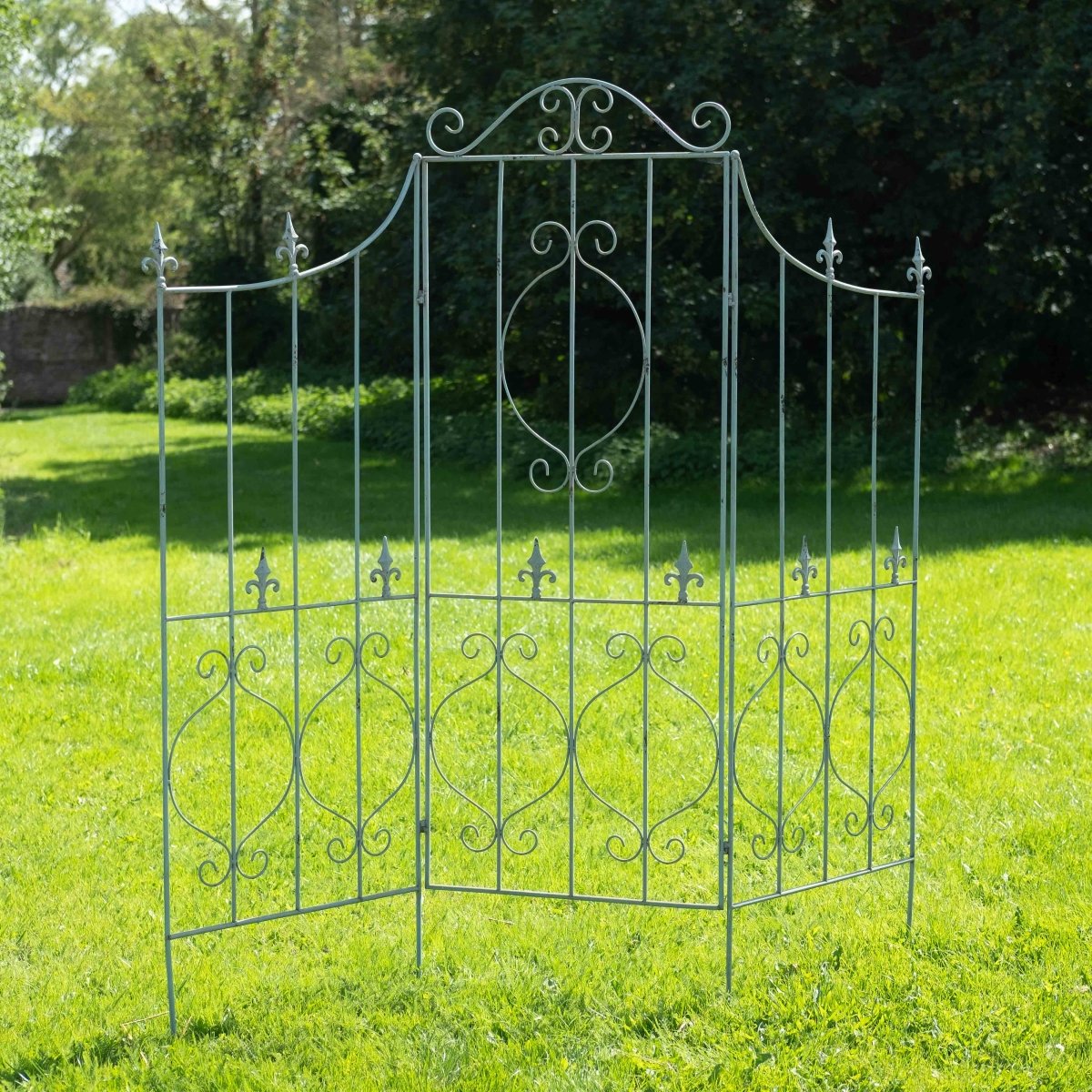 GUSTAV Metal FOLDING SCREEN | Antique Blue - OPULENT co