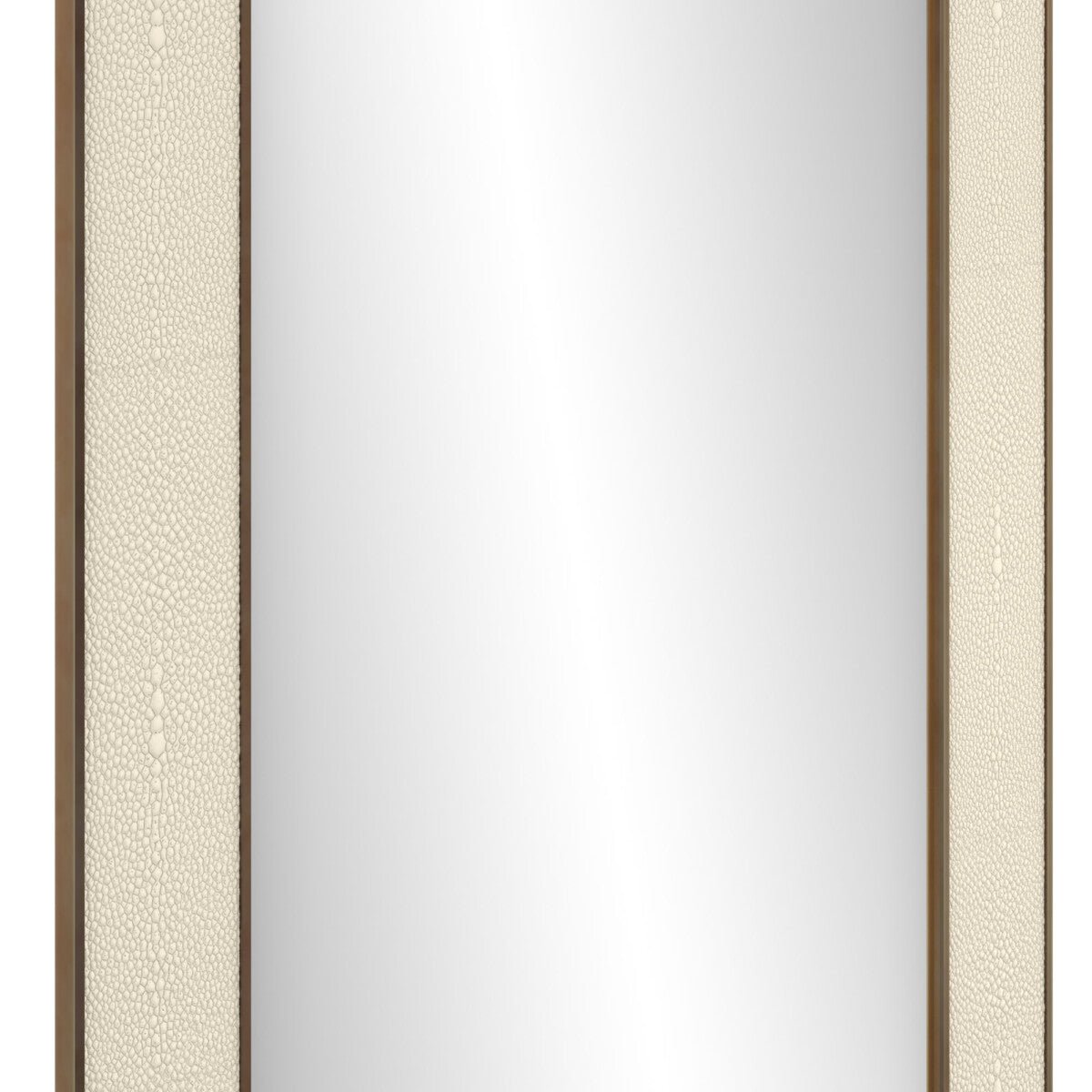 Hampton Mirror | Small Rectangular | Ivory Shagreen - OPULENT co