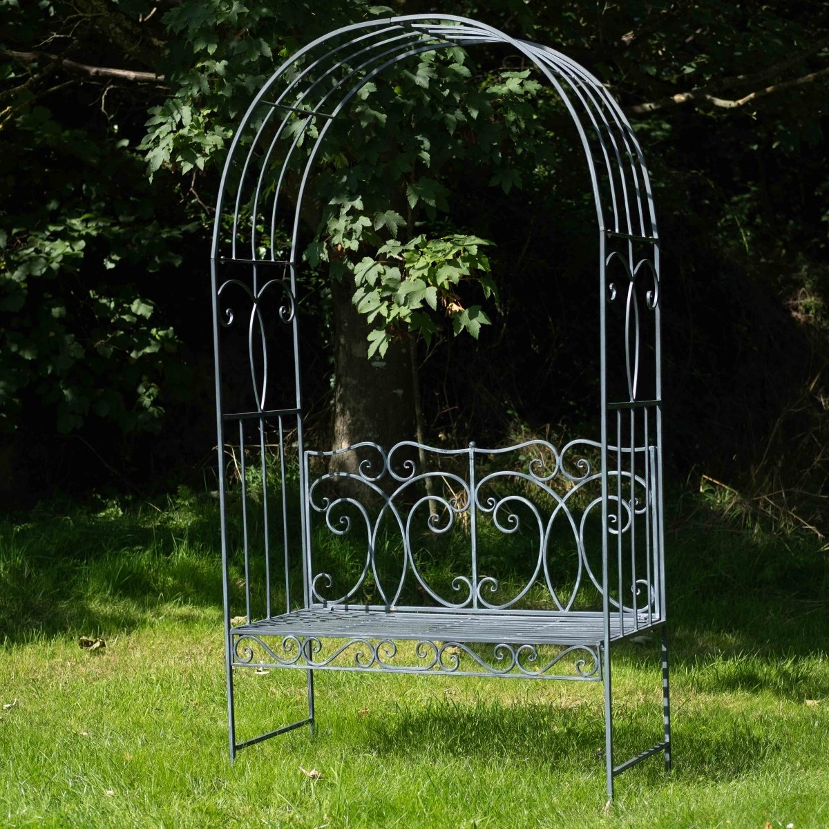 Heritage Bench Arbour | Antique Grey - OPULENT Co