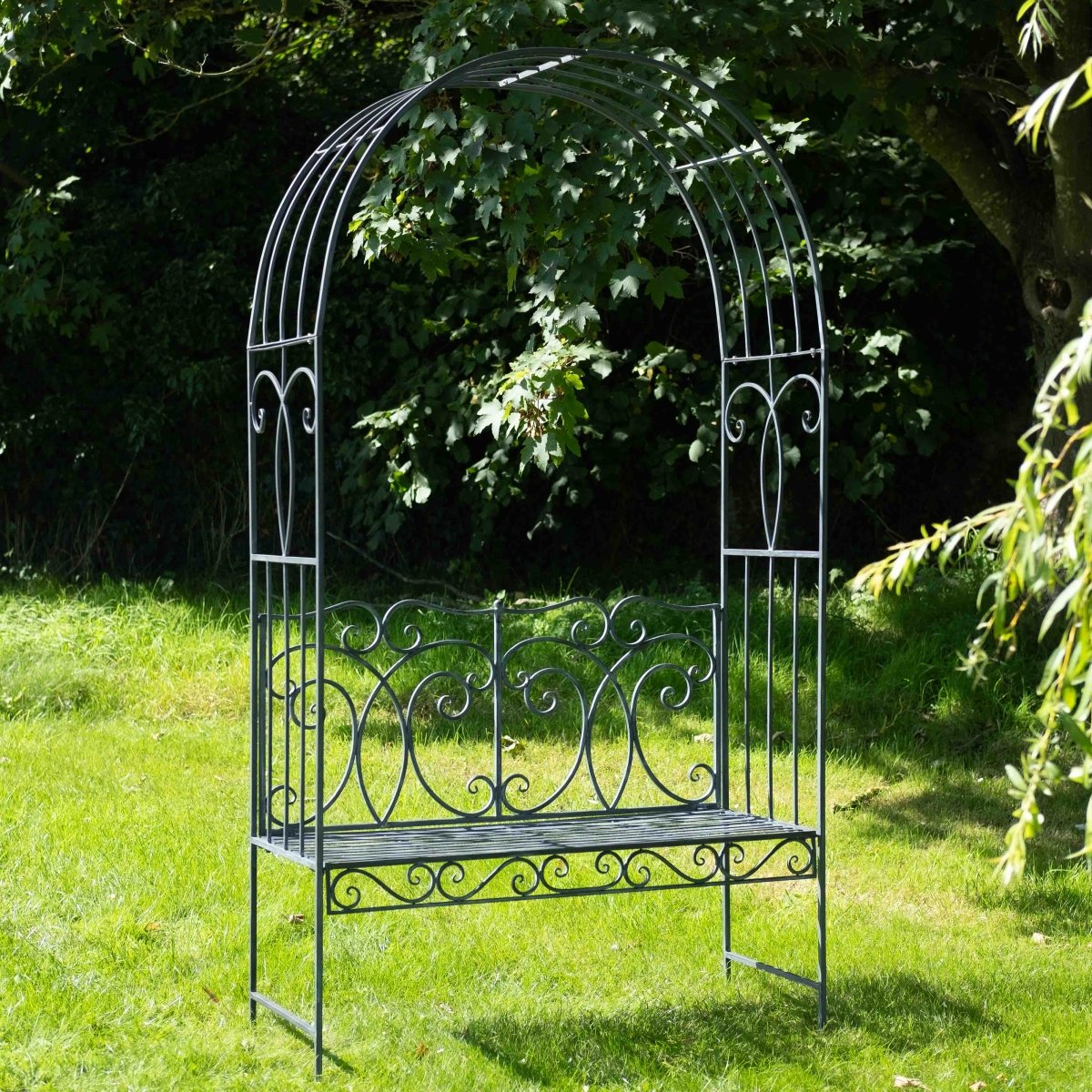 Heritage Bench Arbour | Antique Grey - OPULENT Co