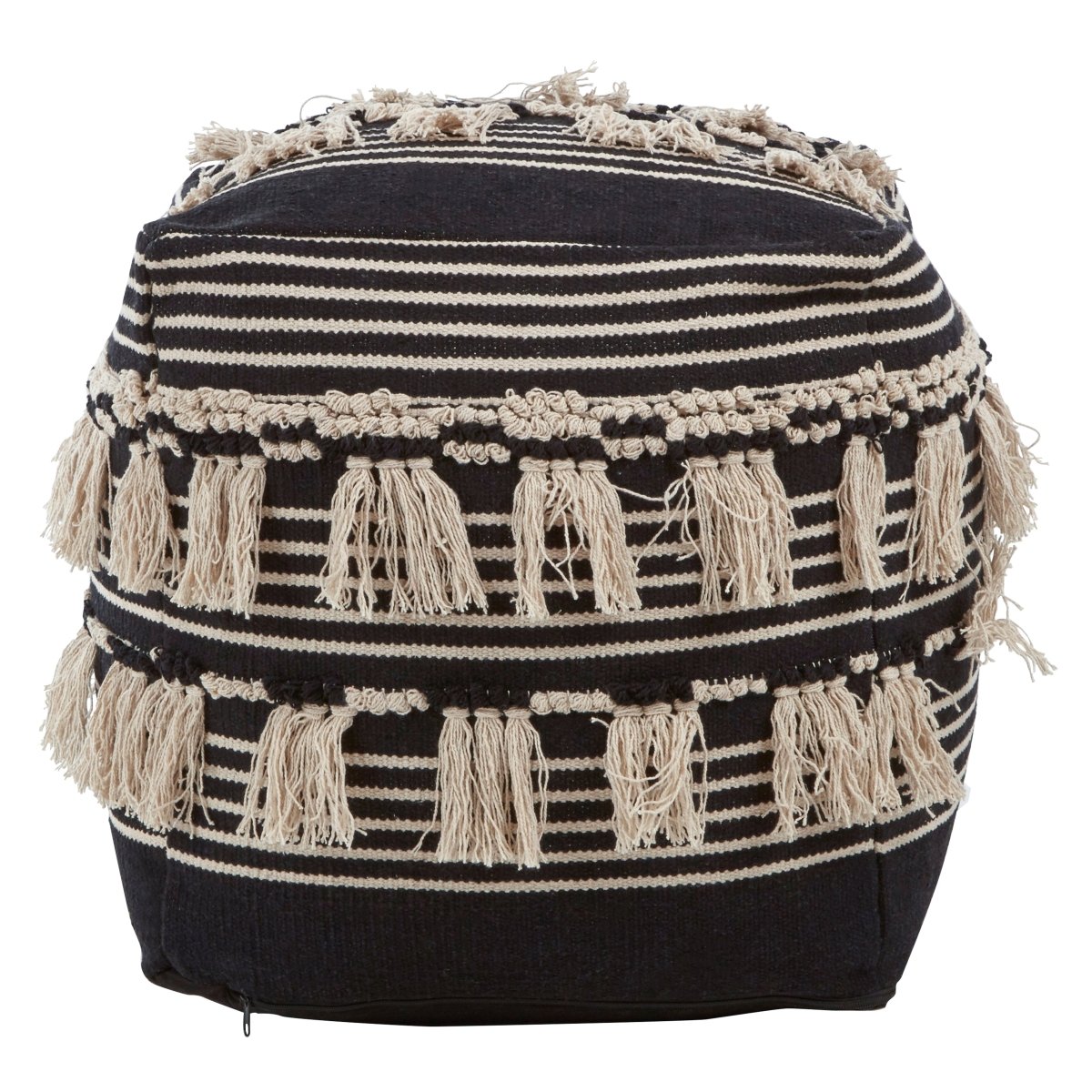 Kefena Black Pouffe - OPULENT co