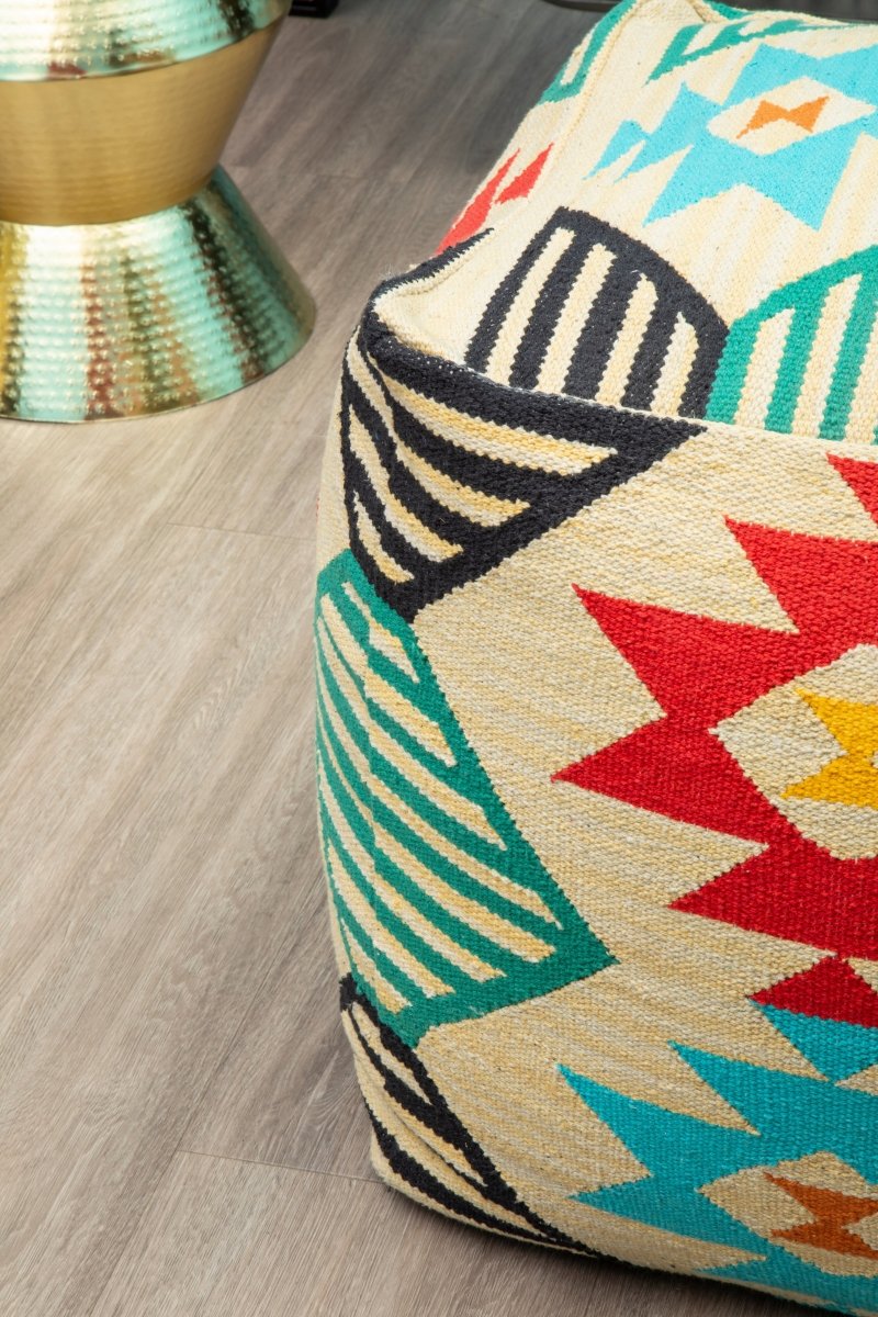 Kefena Multicolour Pouffe - OPULENT co