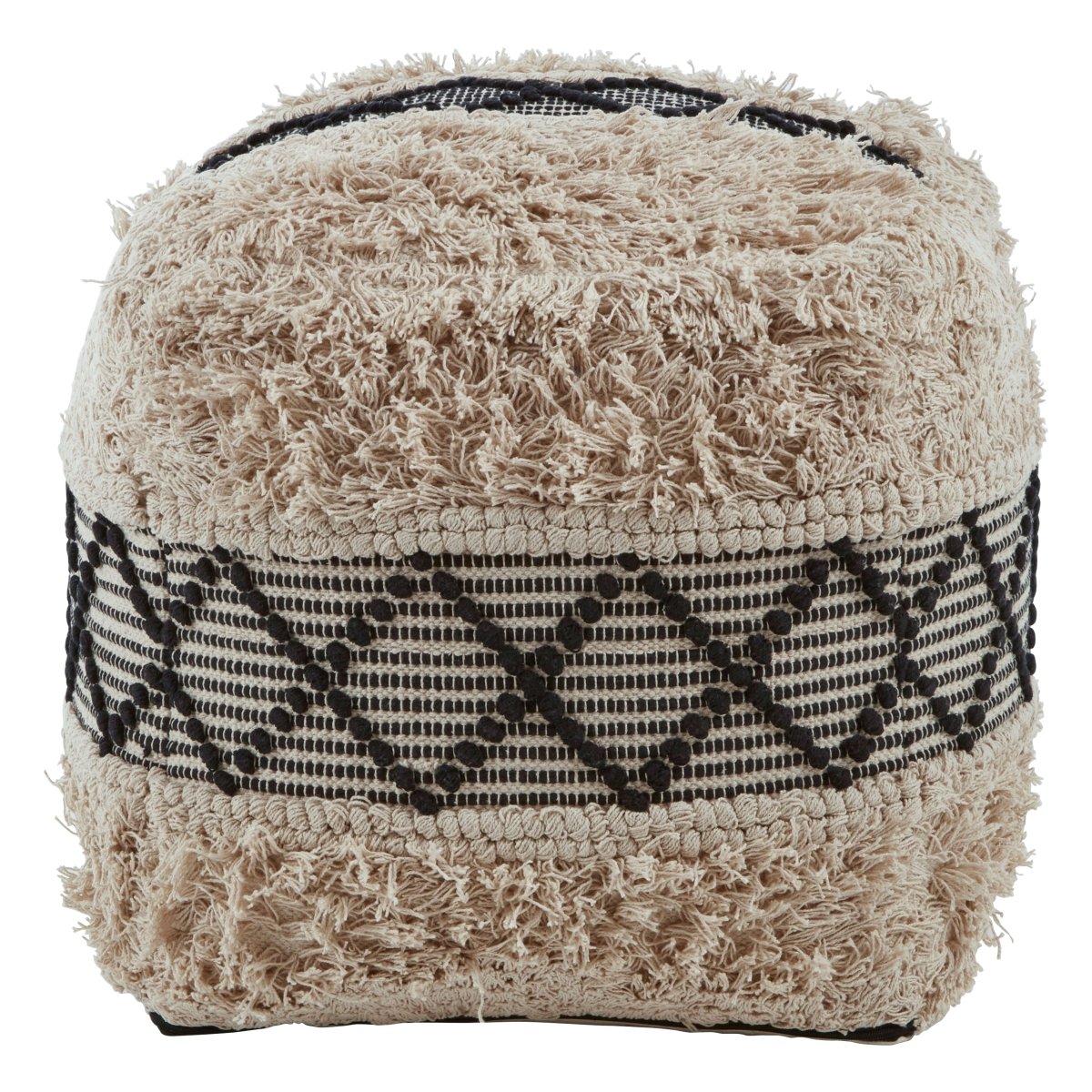 Kefena White Pouffe - OPULENT co