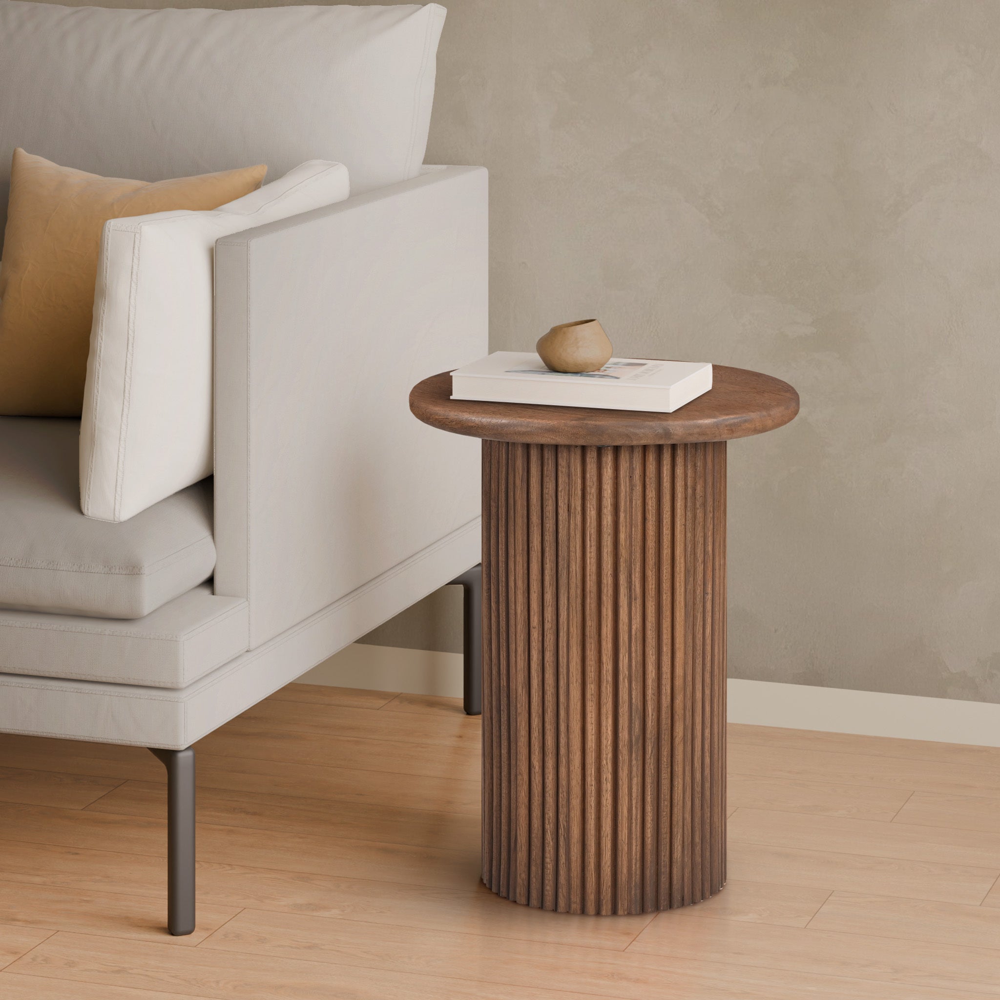Konrad Ribbed End Table