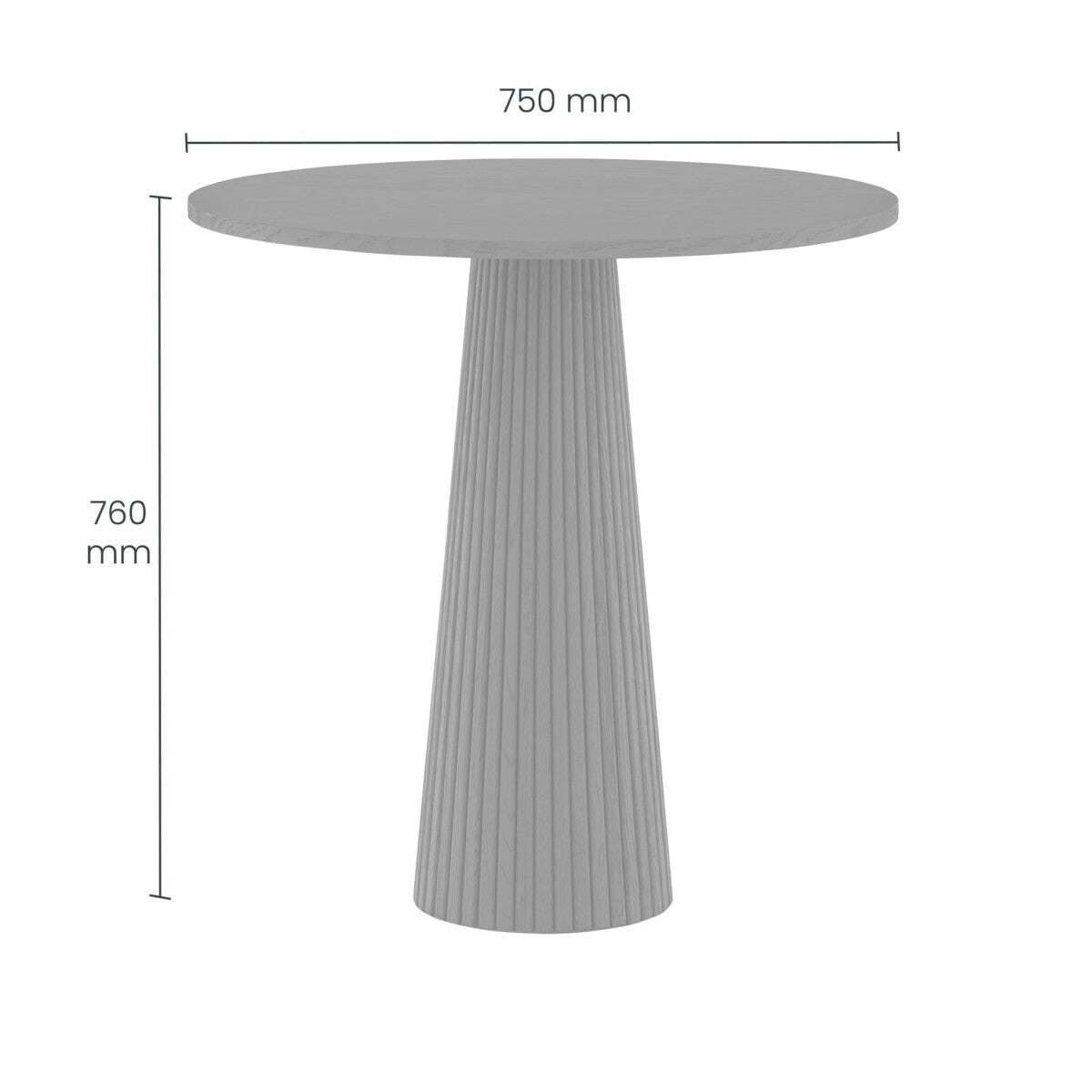 Leckford Ribbed Occasional Table | Black Oak - OPULENT co