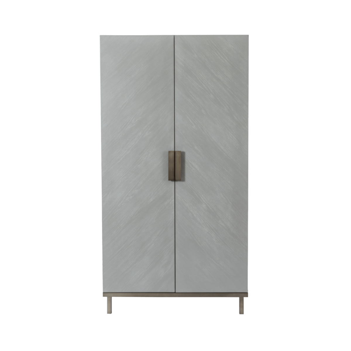 Lilly 2 Door Wardrobe - Grey Oak Veneer - OPULENT co
