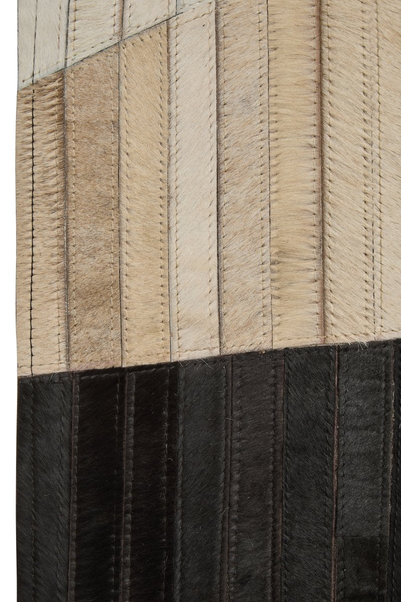 Matto Safira Small Abstract Hair On Leather Rug - OPULENT Co