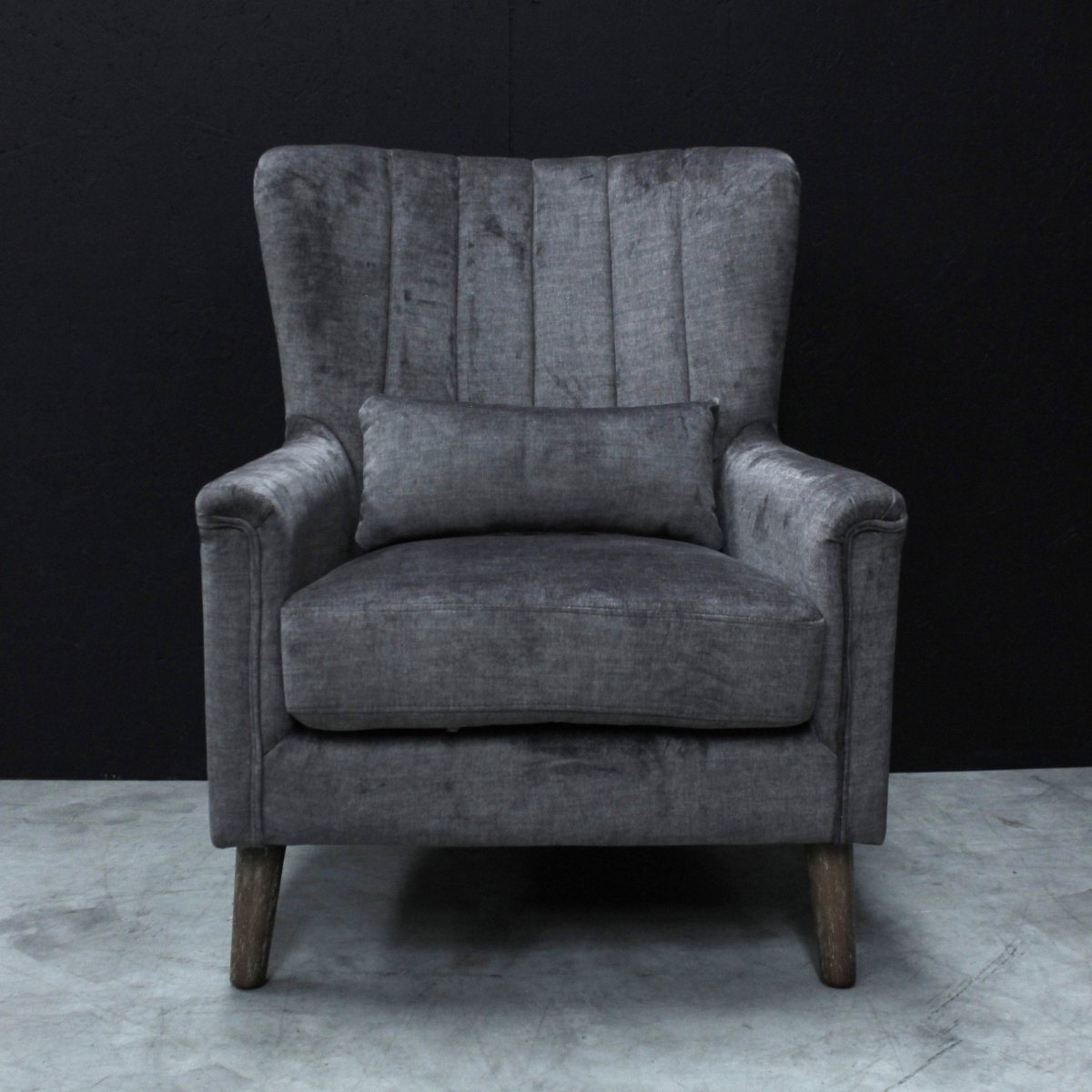 Melbah Armchair in Graphite - OPULENT Co