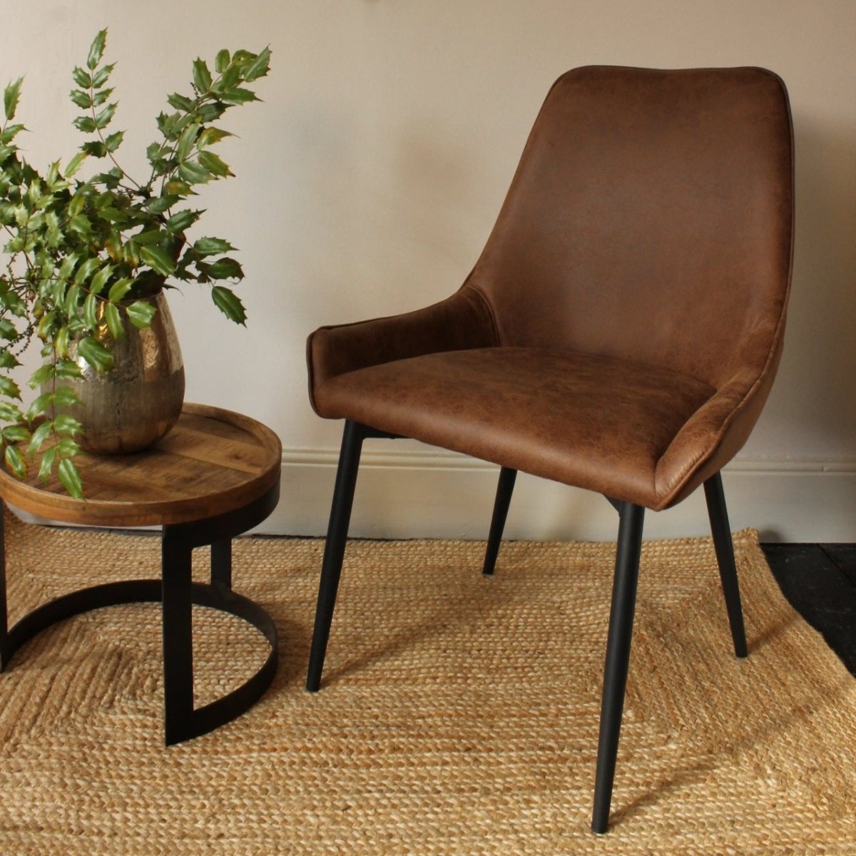 Nico Vegan Leather Dining Chair - OPULENT Co