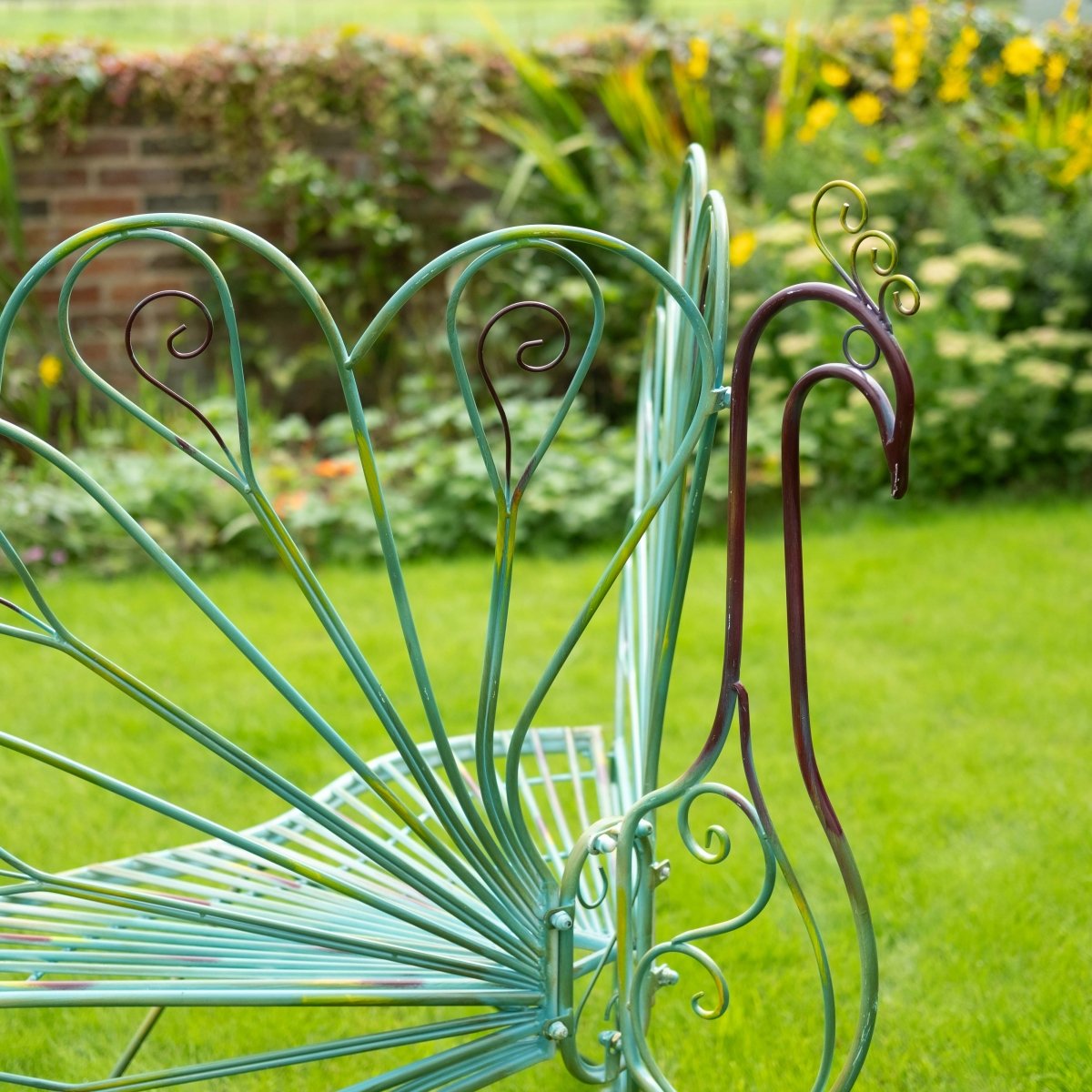 PEACOCK Metal CHAIR | Vintage Green - OPULENT co