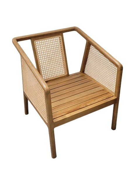 Rattan Occasional Chair in Green - OPULENT Co