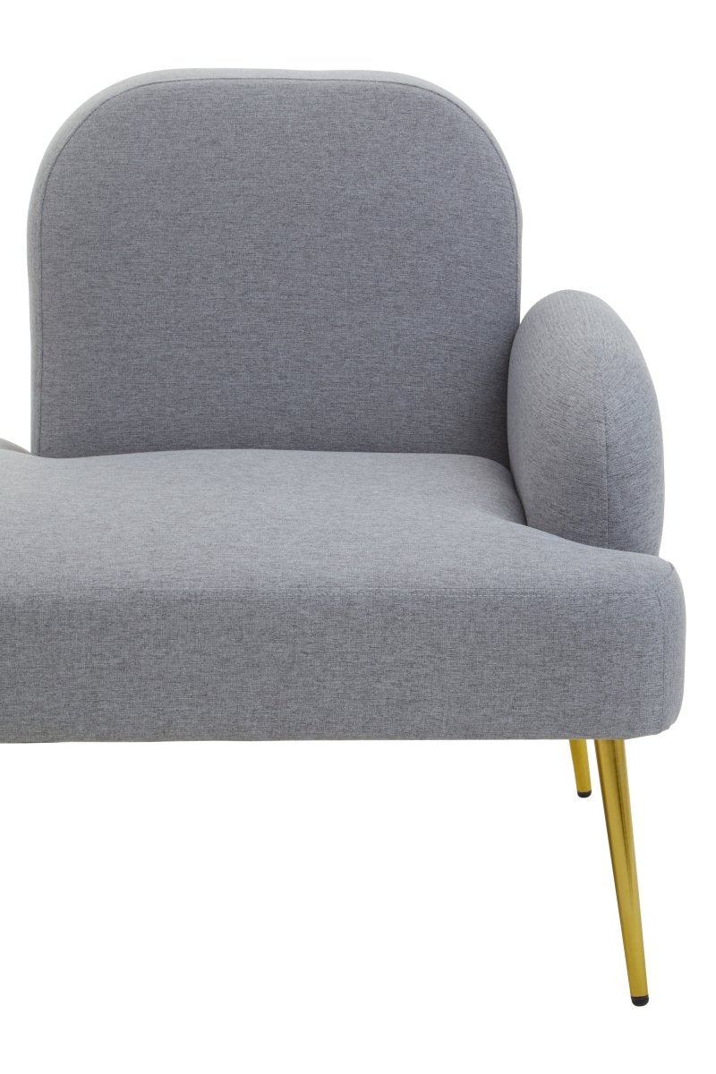 Richmond Left Arm Grey Chaise Lounge - OPULENT co