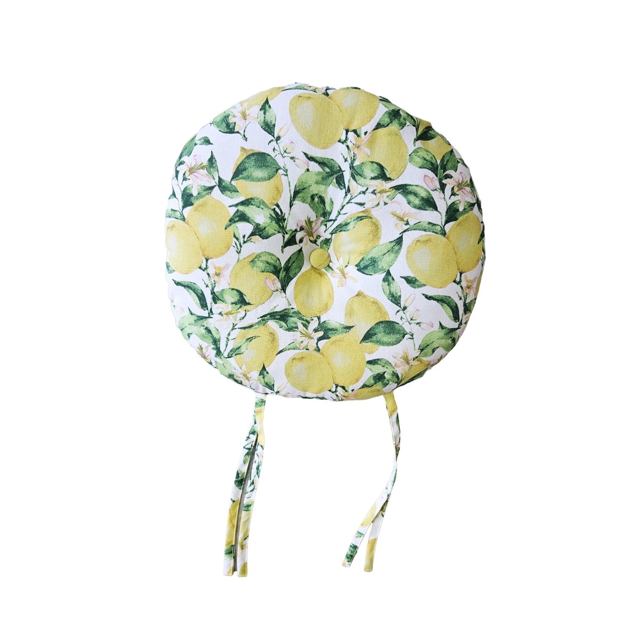 ROUND SEATPAD | LEMON Print - OPULENT co
