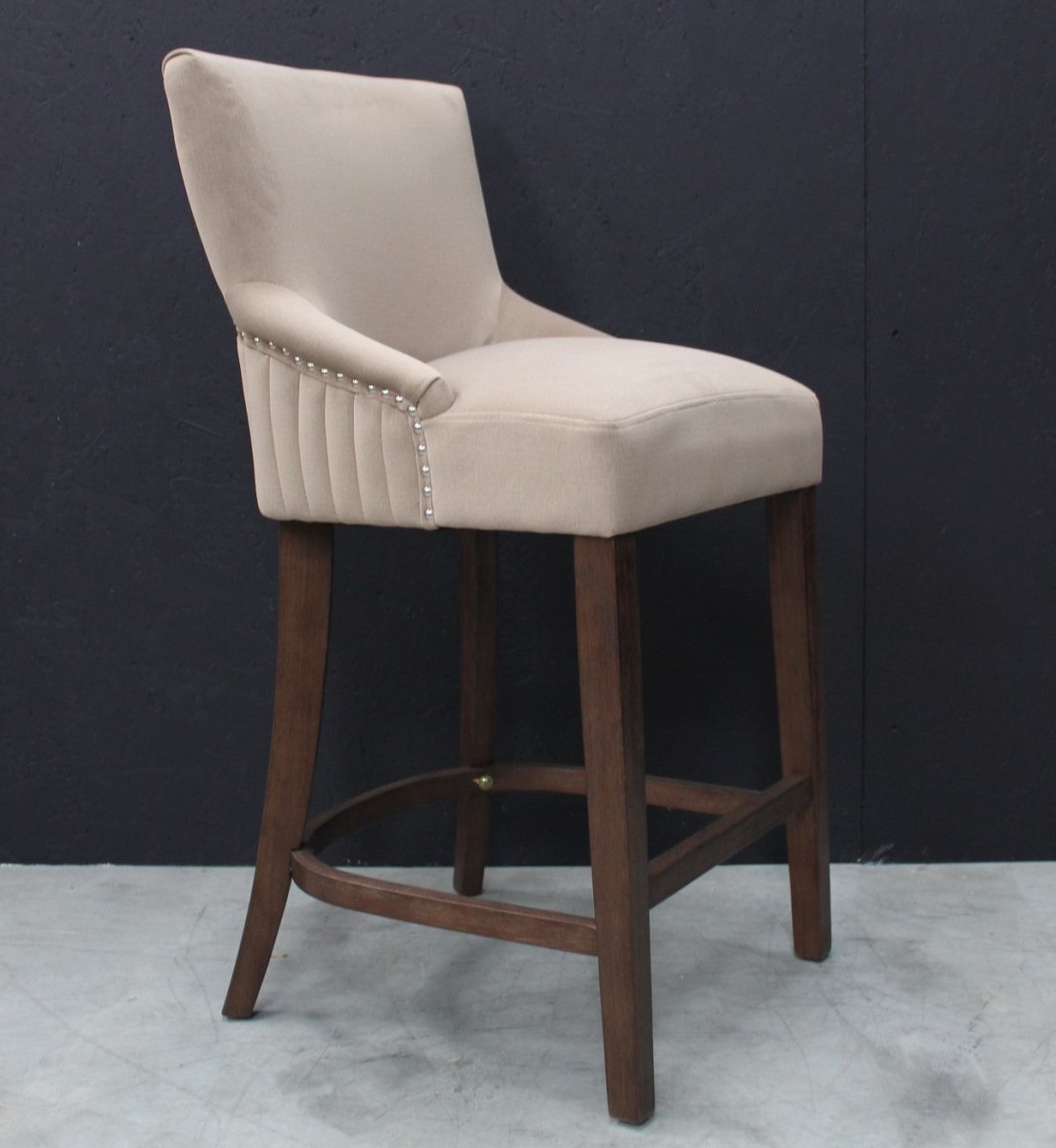 Scott Bar Stool in Velvet Hazelnut - OPULENT Co