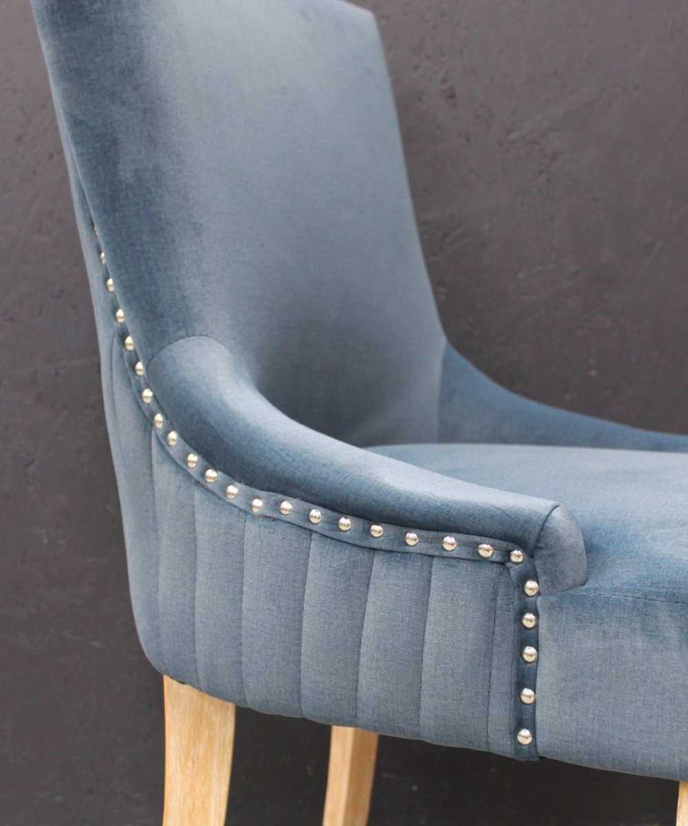 Scott Dining Chair in Velvet Midnight - OPULENT Co