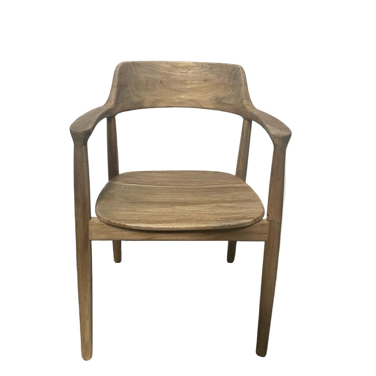 Shoreditch Dining Chair with Arms in Teak - OPULENT Co