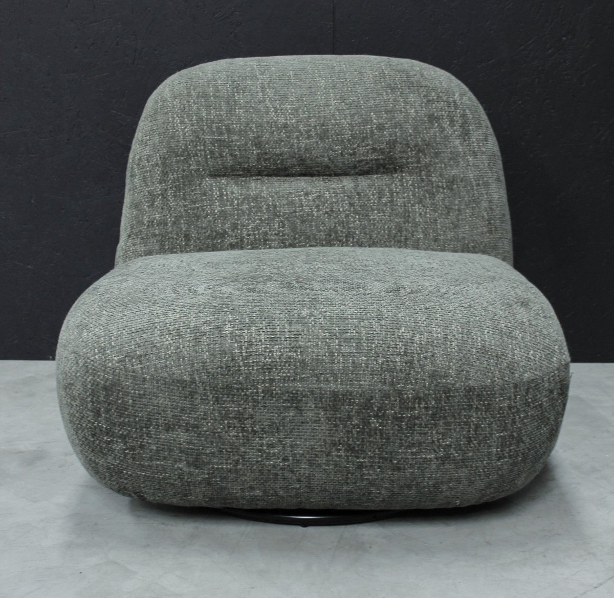 Sienna Oversized Swivel Chair in Boucle Olive - OPULENT Co