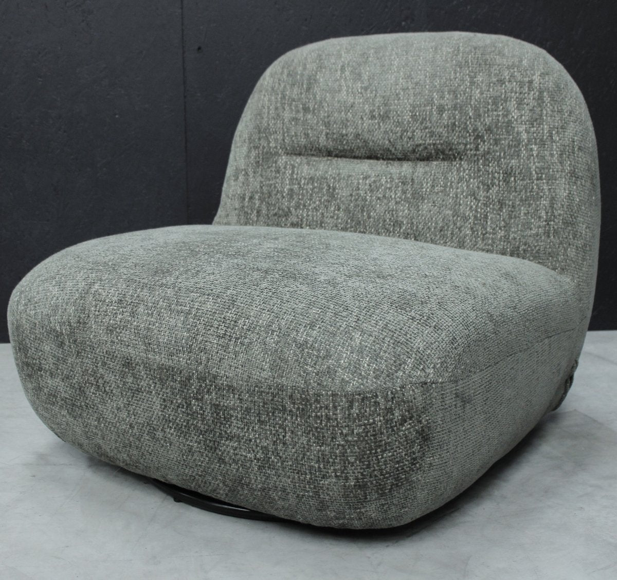 Sienna Oversized Swivel Chair in Boucle Olive - OPULENT Co