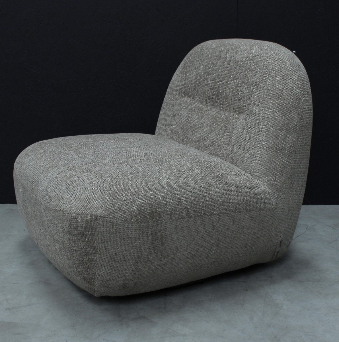 Sienna Oversized Swivel Chair in Boucle Stone - OPULENT Co