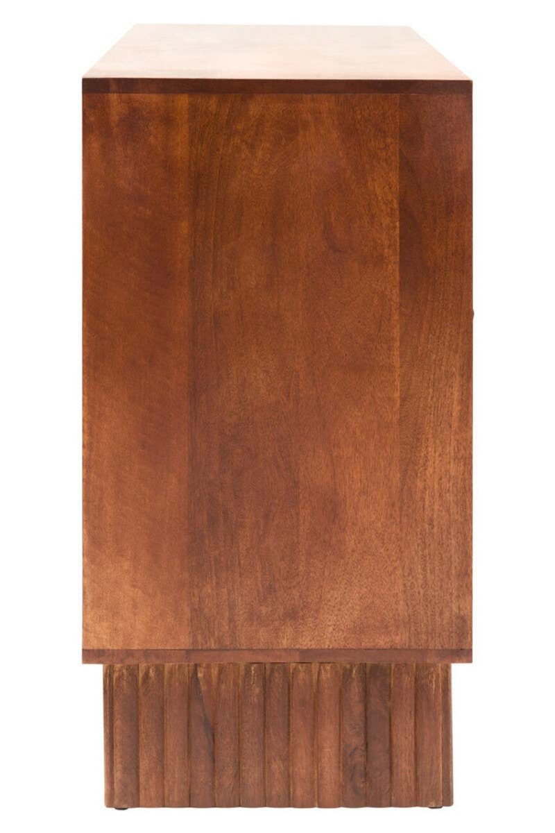 Silvara Four Door Mango Wood Hammered Sideboard - OPULENT Co