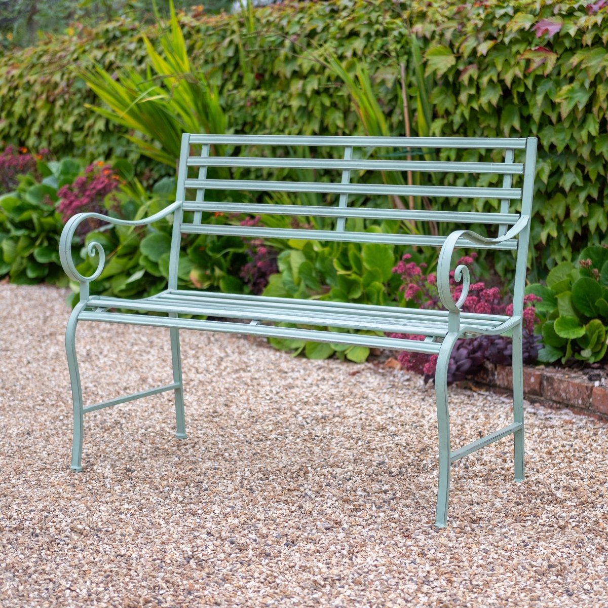 Slatted Bench | Sage Green - OPULENT co